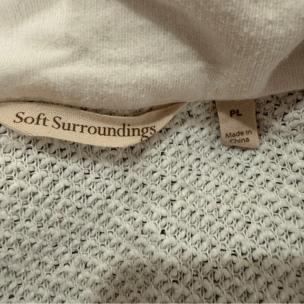 Soft Surroundings Westport Boucle Quarter Zip Petite Pullover - Picture 6 of 10